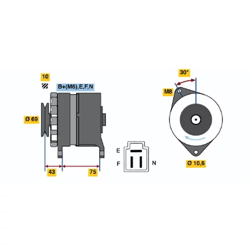 Alternátor BOSCH 0 986 032 591
