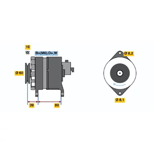 Alternátor BOSCH 0 986 034 450