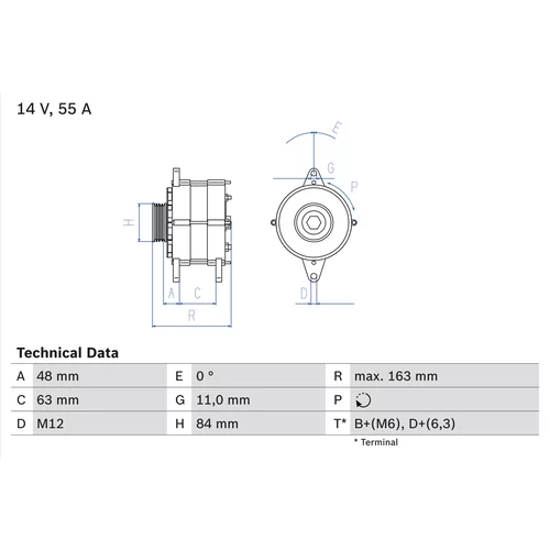 Alternátor BOSCH 0 986 035 760
