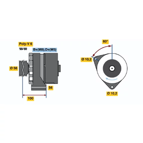 Alternátor BOSCH 0 986 036 370