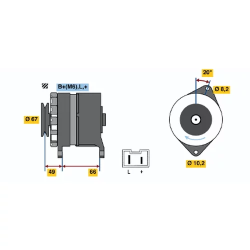 Alternátor 0 986 036 911 /BOSCH/