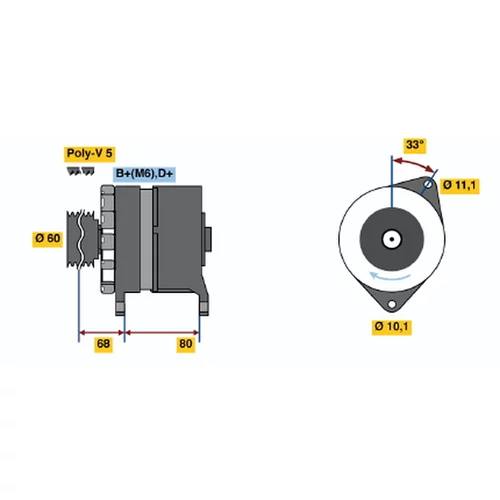 Alternátor BOSCH 0 986 046 450