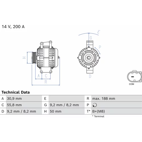 Alternátor BOSCH 0 986 084 980