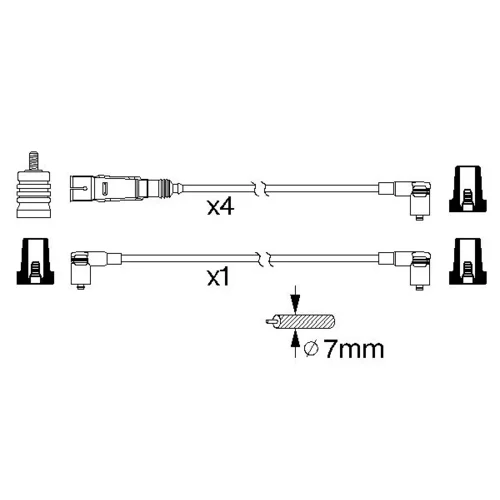 Sada zapaľovacích káblov 0 986 356 343 /BOSCH/ - obr. 4