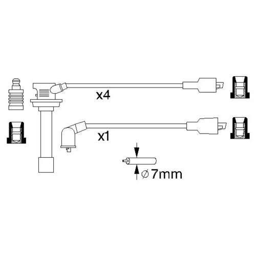 Sada zapaľovacích káblov 0 986 356 756 /BOSCH/ - obr. 4