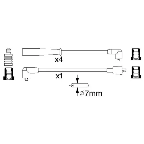 Sada zapaľovacích káblov 0 986 356 807 /BOSCH/ - obr. 4