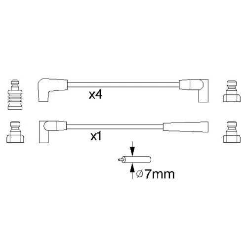 Sada zapaľovacích káblov 0 986 356 822 /BOSCH/ - obr. 4
