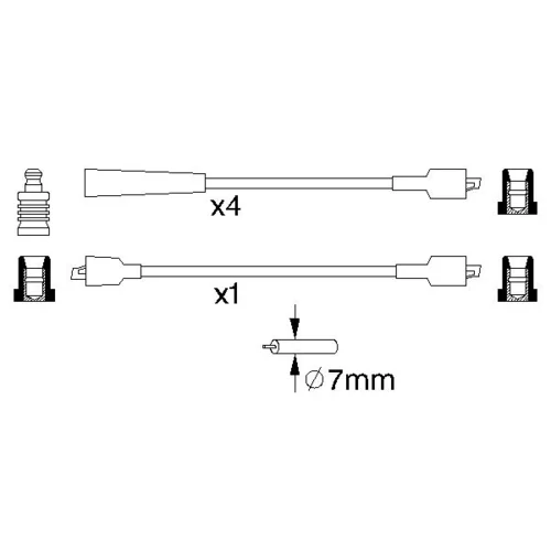 Sada zapaľovacích káblov 0 986 356 880 /BOSCH/ - obr. 4
