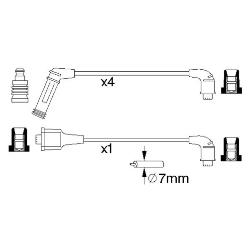 Sada zapaľovacích káblov 0 986 356 990 /BOSCH/ - obr. 4