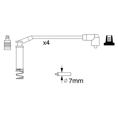 Sada zapaľovacích káblov 0 986 357 124 /BOSCH/ - obr. 4