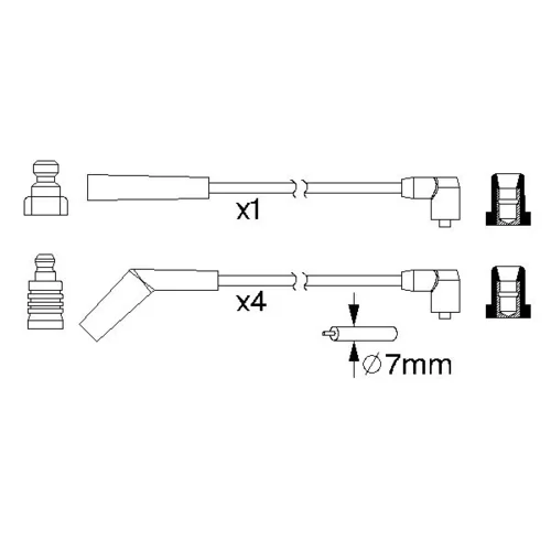 Sada zapaľovacích káblov 0 986 357 153 /BOSCH/ - obr. 4