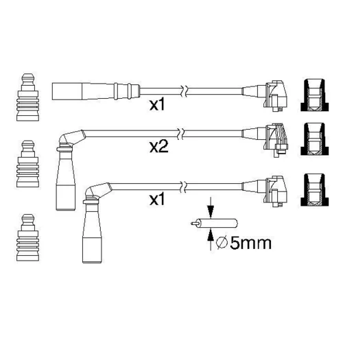Sada zapaľovacích káblov 0 986 357 171 /BOSCH/ - obr. 4