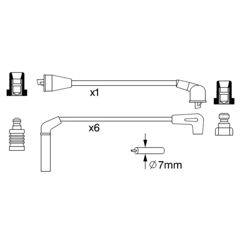 Sada zapaľovacích káblov 0 986 357 248 /BOSCH/ - obr. 4