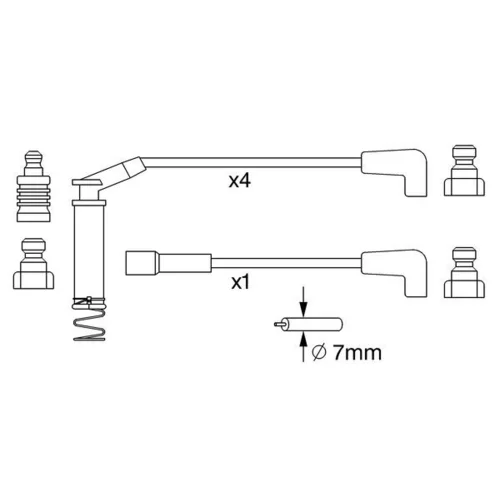 Sada zapaľovacích káblov 0 986 357 249 /BOSCH/ - obr. 4