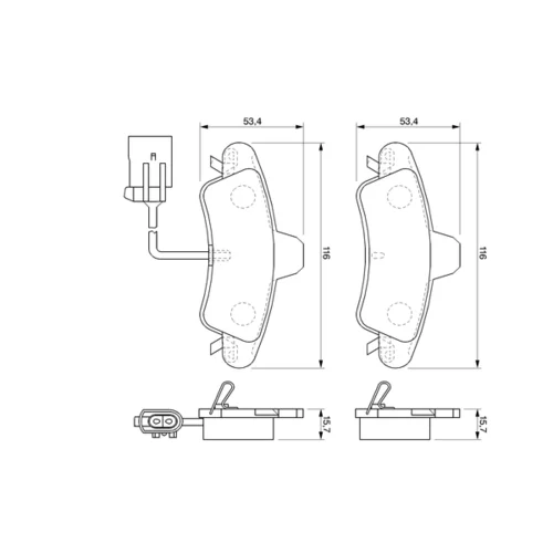 Sada brzdových platničiek kotúčovej brzdy 0 986 424 745 /BOSCH/ - obr. 4
