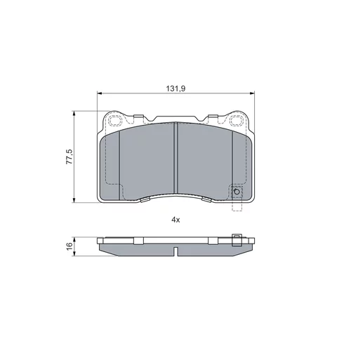 Sada brzdových platničiek kotúčovej brzdy 0 986 424 852 /BOSCH/ - obr. 4