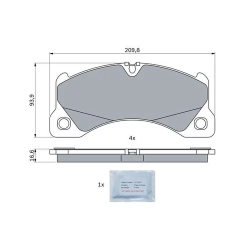 Sada brzdových platničiek kotúčovej brzdy 0 986 424 970 /BOSCH/ - obr. 4
