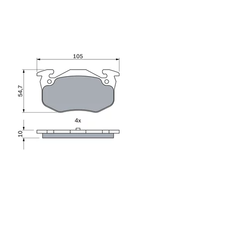 Sada brzdových platničiek kotúčovej brzdy 0 986 460 970 /BOSCH/ - obr. 4