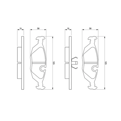 Sada brzdových platničiek kotúčovej brzdy 0 986 460 996 /BOSCH/ - obr. 4