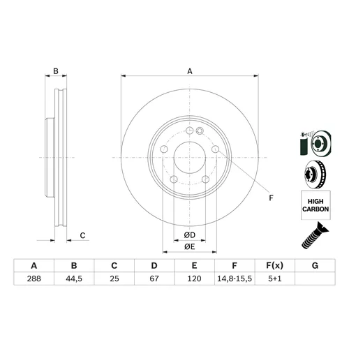 Brzdový kotúč 0 986 479 234 /BOSCH/ - obr. 4