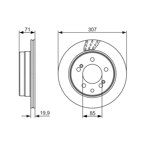 Brzdový kotúč 0 986 479 665 /BOSCH/ - obr. 4