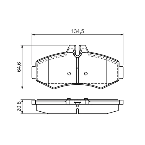 Sada brzdových platničiek kotúčovej brzdy 0 986 494 013 /BOSCH/ - obr. 4