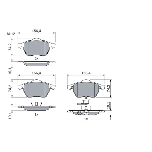 Sada brzdových platničiek kotúčovej brzdy 0 986 494 018 /BOSCH/ - obr. 4