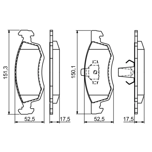 Sada brzdových platničiek kotúčovej brzdy 0 986 494 197 /BOSCH/ - obr. 4