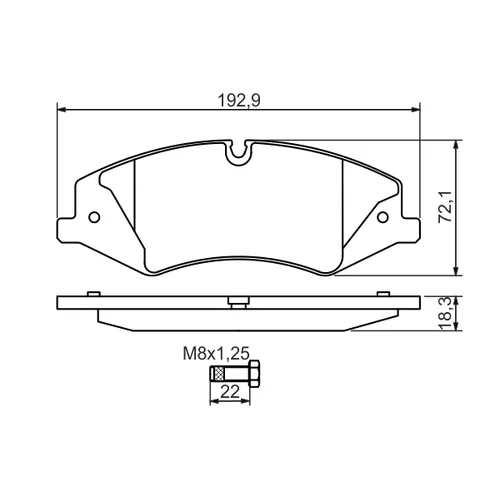 Sada brzdových platničiek kotúčovej brzdy 0 986 494 408 /BOSCH/ - obr. 4