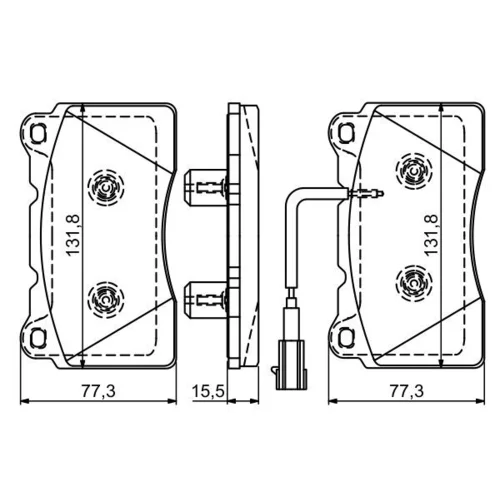 Sada brzdových platničiek kotúčovej brzdy 0 986 494 539 /BOSCH/ - obr. 6