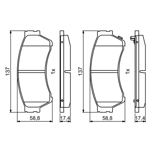Sada brzdových platničiek kotúčovej brzdy 0 986 494 860 /BOSCH/ - obr. 6