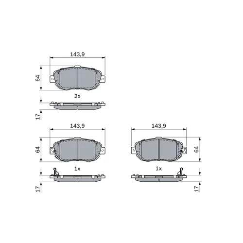 Sada brzdových platničiek kotúčovej brzdy 0 986 494 882 /BOSCH/ - obr. 4