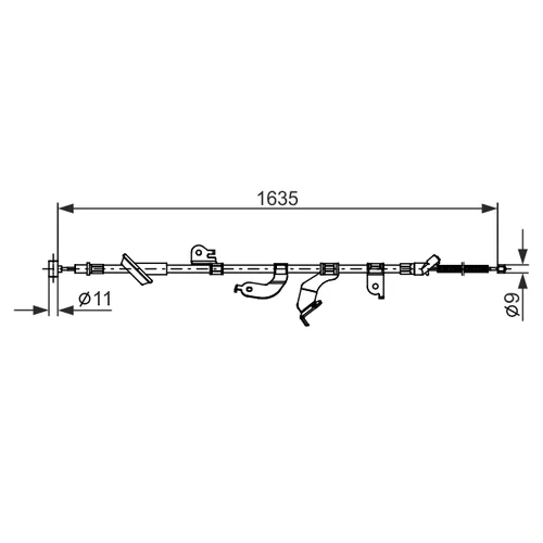 Ťažné lanko parkovacej brzdy 1 987 482 690 /BOSCH/ - obr. 4