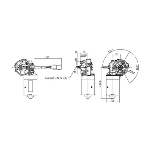 Motor stieračov F 006 B20 050 /BOSCH/ - obr. 4