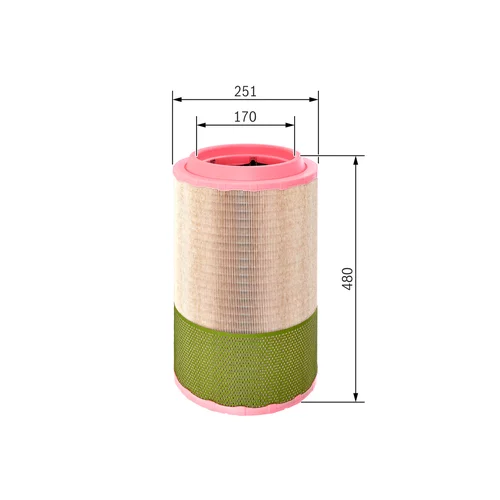 Vzduchový filter F 026 400 257 /BOSCH/ - obr. 4
