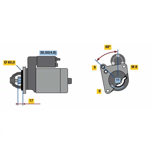Štartér 0 001 138 047 /BOSCH/ - obr. 4