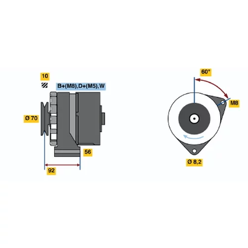 Alternátor BOSCH 0 120 468 120