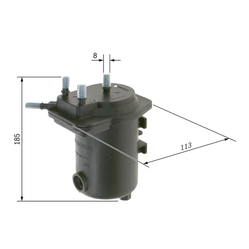 Palivový filter 0 450 907 012 /BOSCH/ - obr. 4