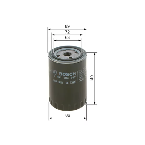 Olejový filter 0 451 103 347 /BOSCH/ - obr. 4
