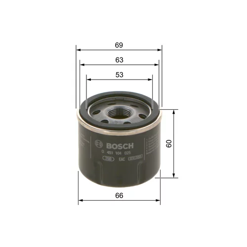 Olejový filter 0 451 104 025 /BOSCH/ - obr. 4