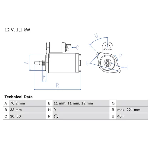 Štartér 0 986 016 290 /BOSCH/ - obr. 3
