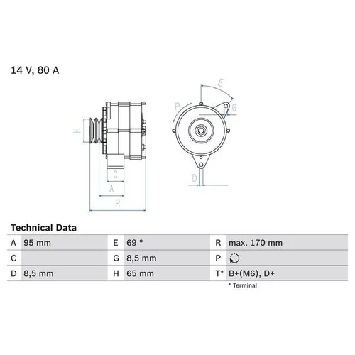 Alternátor BOSCH 0 986 034 710