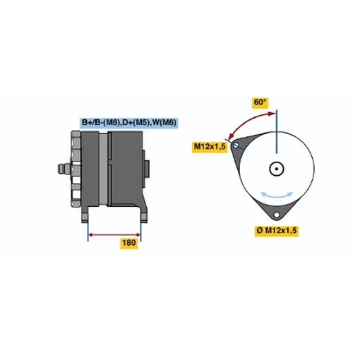Alternátor BOSCH 0 986 037 420