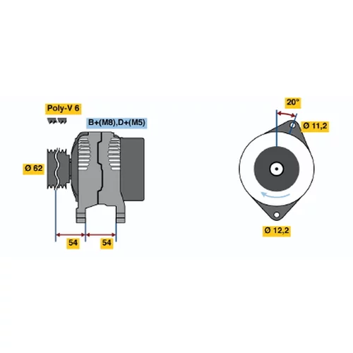 Alternátor BOSCH 0 986 040 631