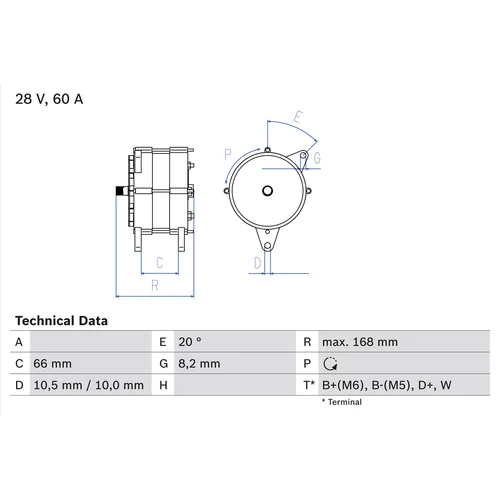 Alternátor BOSCH 0 986 042 051