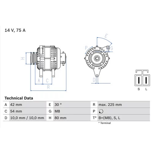 Alternátor BOSCH 0 986 042 291