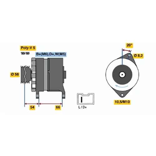 Alternátor BOSCH 0 986 043 151
