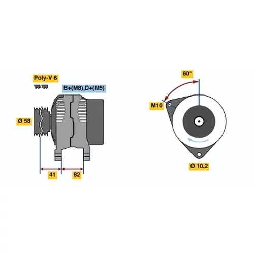 Alternátor BOSCH 0 986 043 580
