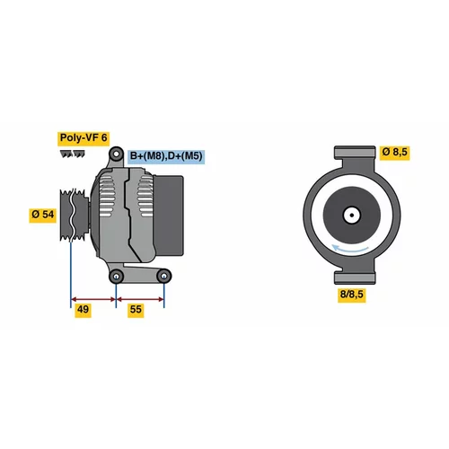 Alternátor BOSCH 0 986 080 980