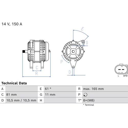 Alternátor BOSCH 0 986 082 310